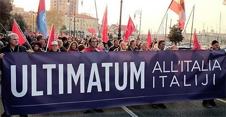 ultimatum all'Italia corteo