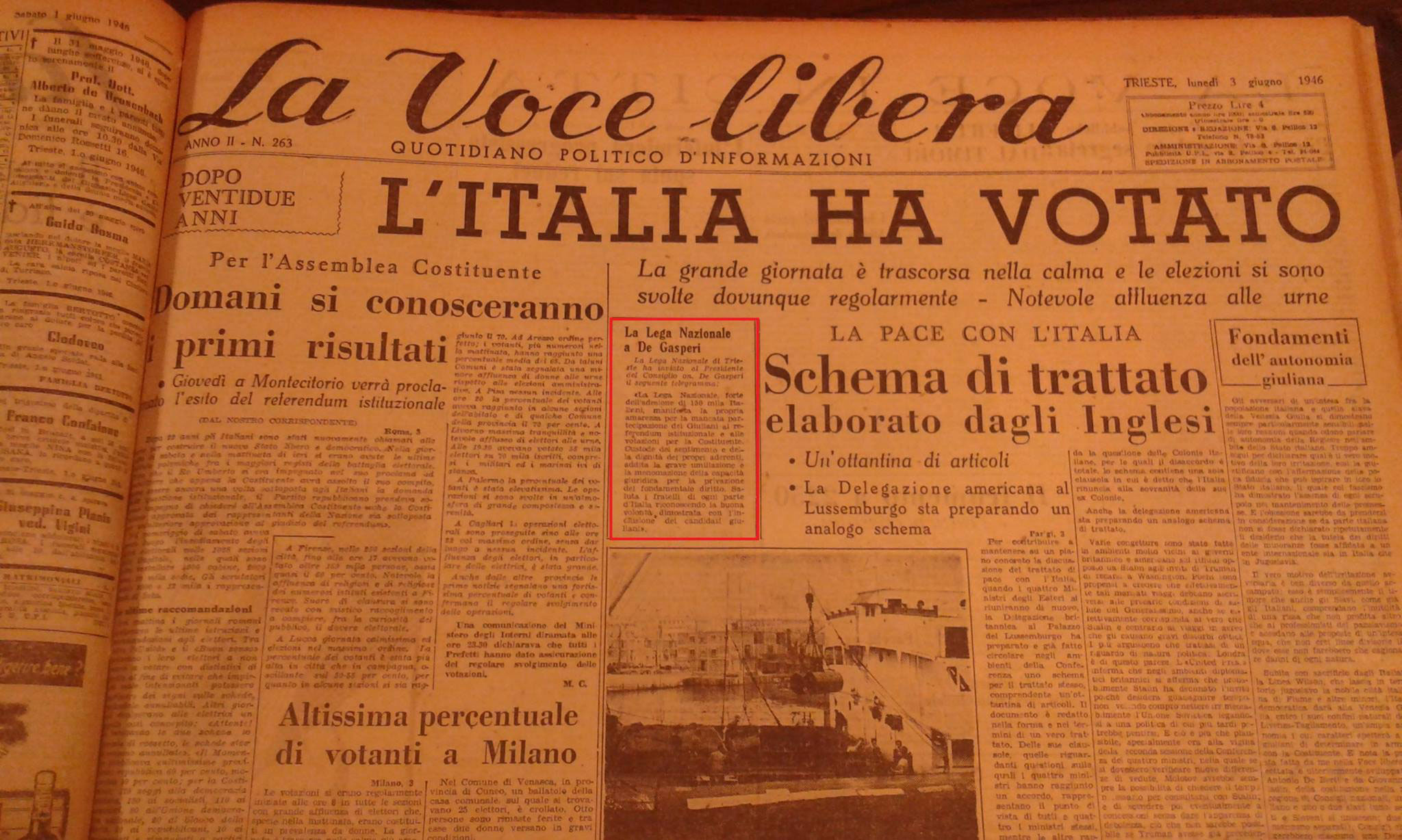 Trieste, festeggiamenti per una repubblica estera