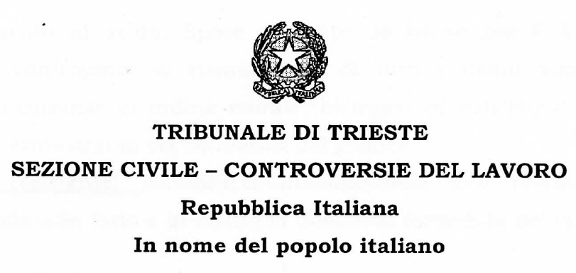 sentenza Magistratura italiana PAP Alessandro Ferluga