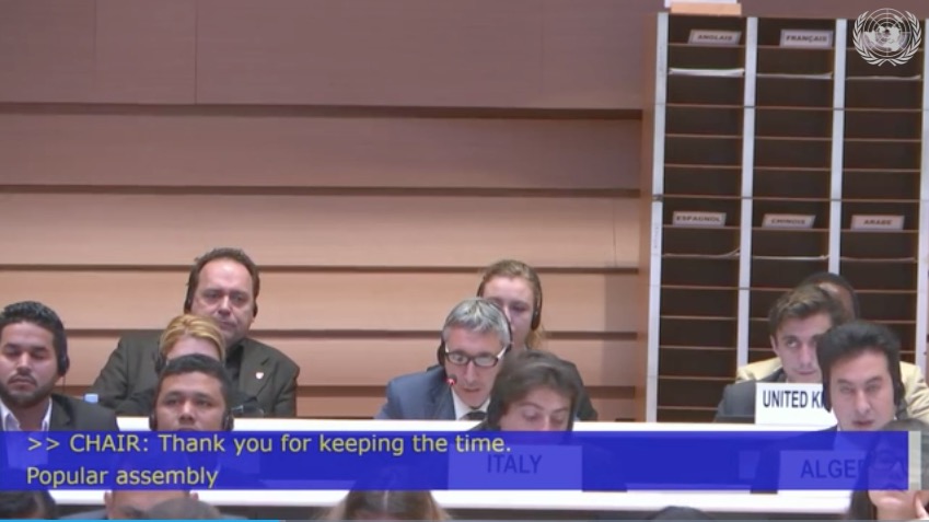 Intervento dell’Assembly Project alla sede delle Nazioni Unite di Ginevra