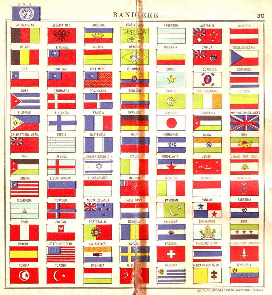 N 01_5 - atlante De Agostini 1952 con bandiera TLT